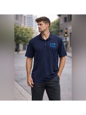 CORE365 GTA dnata Navy Polo Shirt Men’s Approx. XL Embroidered Logo